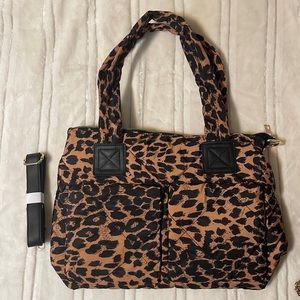 Cheetah print nylon bag